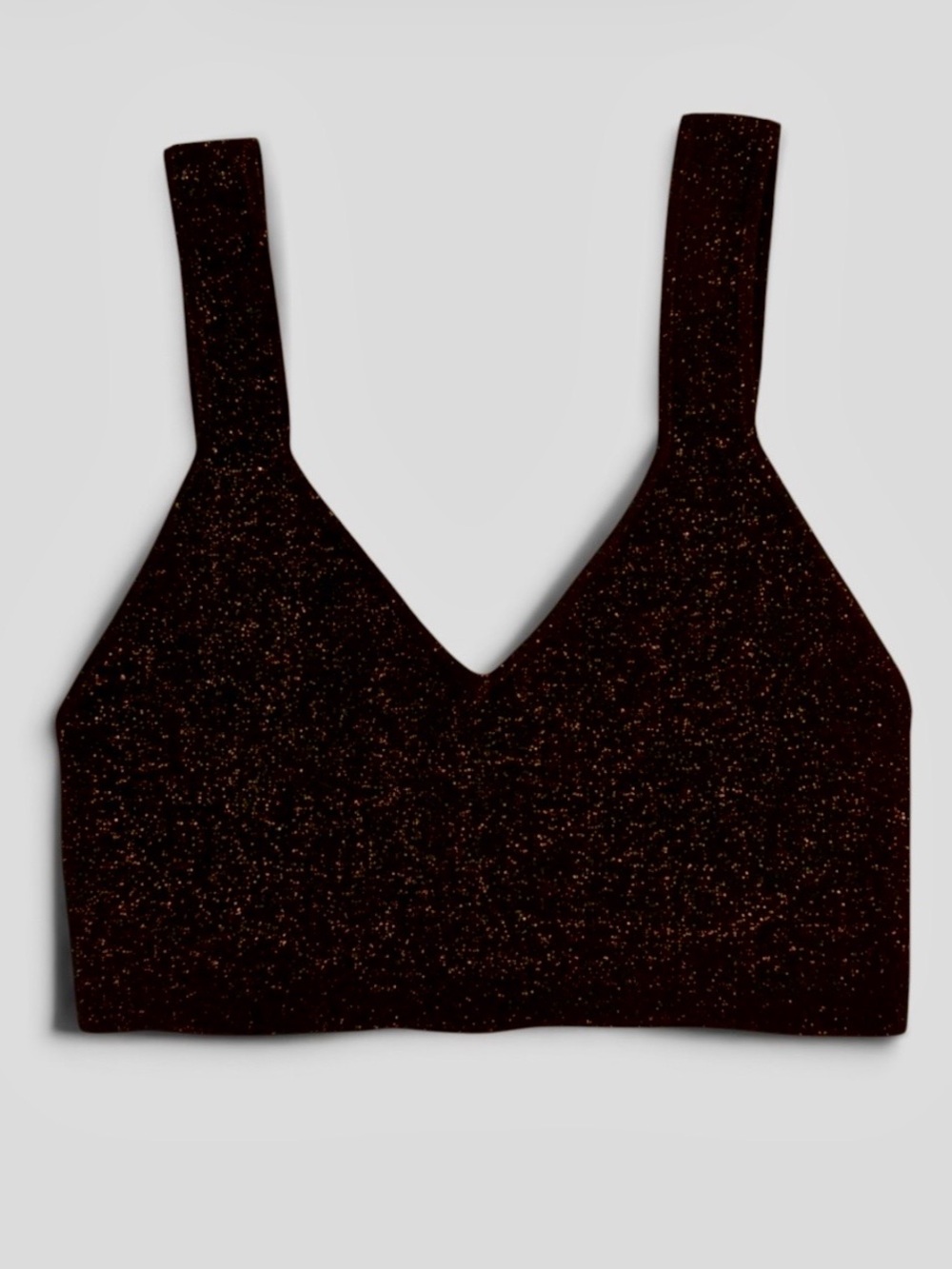 Victor Glemaud Bustier Black Bronze Metallic Wool Cashmere Top NWOT
